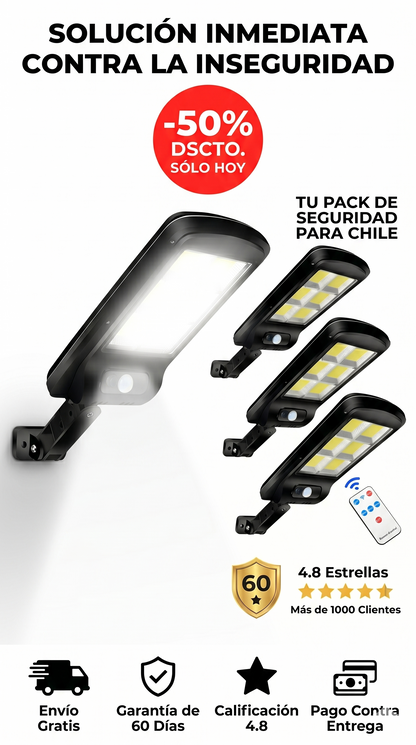 Pack x3 Focos Solares "Guardián LED" con Sensor Inteligente